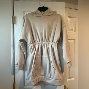 NWT • Beige Hooded Sweater Dress • (Ambassador Piece - Never Used)
